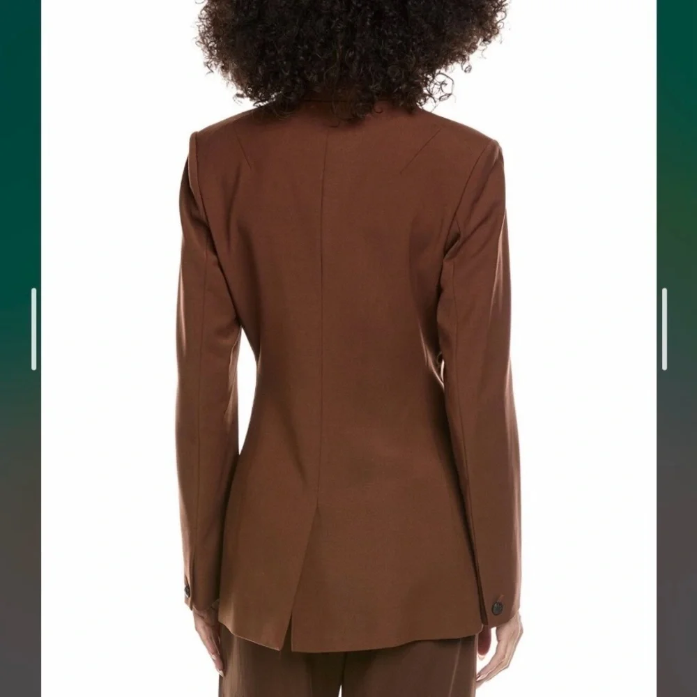 rag & bone Roxanne Wool Blend Blazer in Dark Brown Size 4 - Picture 2 of 11
